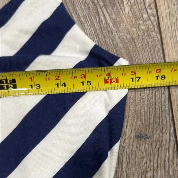 OLD NAVY Dress Fit and Flare Navy and White Chevron Striped MEDIUM - Picture 9 of 15
